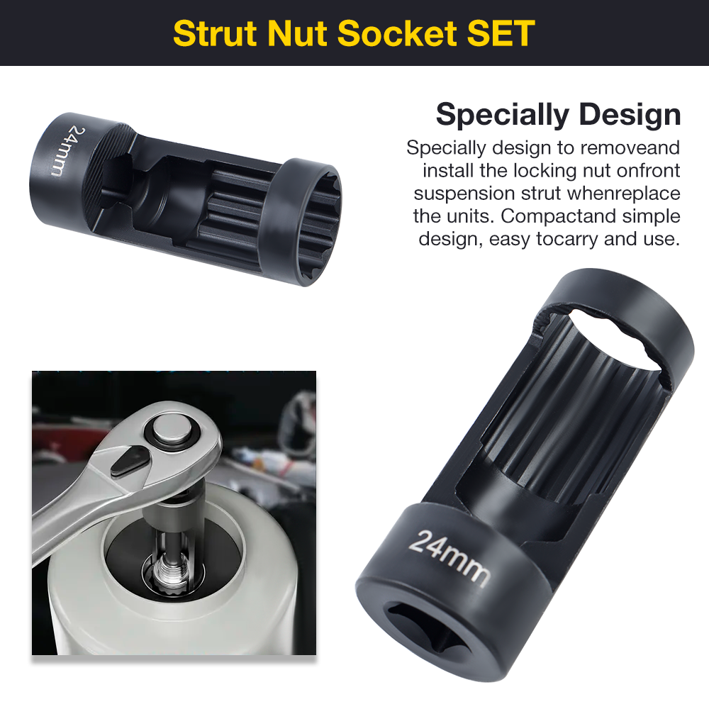 6PCS Suspension Stud Nut Socke - Spring Compressor Tool のレビューと価格