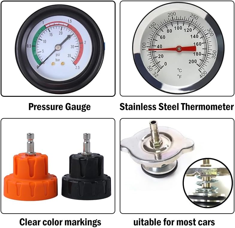 14-Piece Cooling System Pressu - Radiator Pressure Tester のレビューと価格