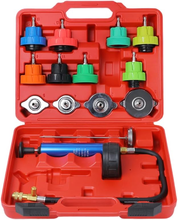 14-Piece Cooling System Pressu - Radiator Pressure Tester のレビューと価格