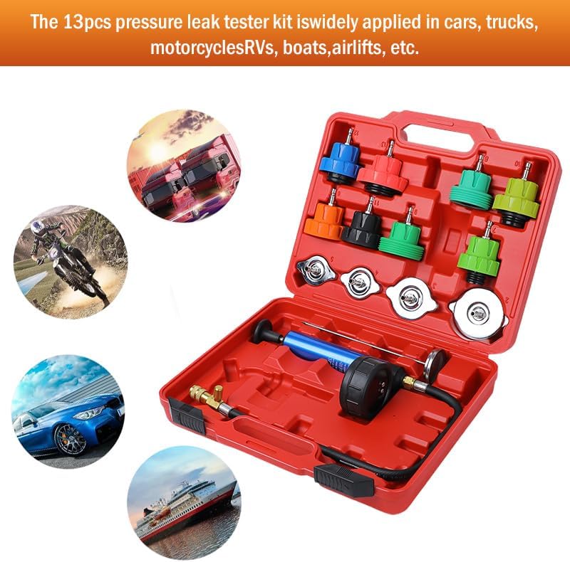 14-Piece Cooling System Pressu - Radiator Pressure Tester のレビューと価格