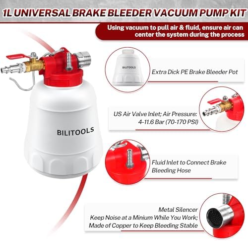 BILITOOLS 1L Vacuum Brake Blee - Brake Bleeder Kit のレビューと価格