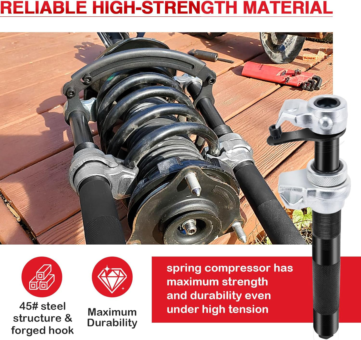 EAFC Car Shock Absorber Spring - Spring Compressor Tool のレビューと価格